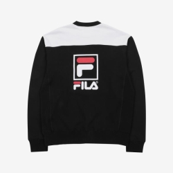 Fila Stacked Block Sweatshirts Női T-shirt Fekete | HU-19642